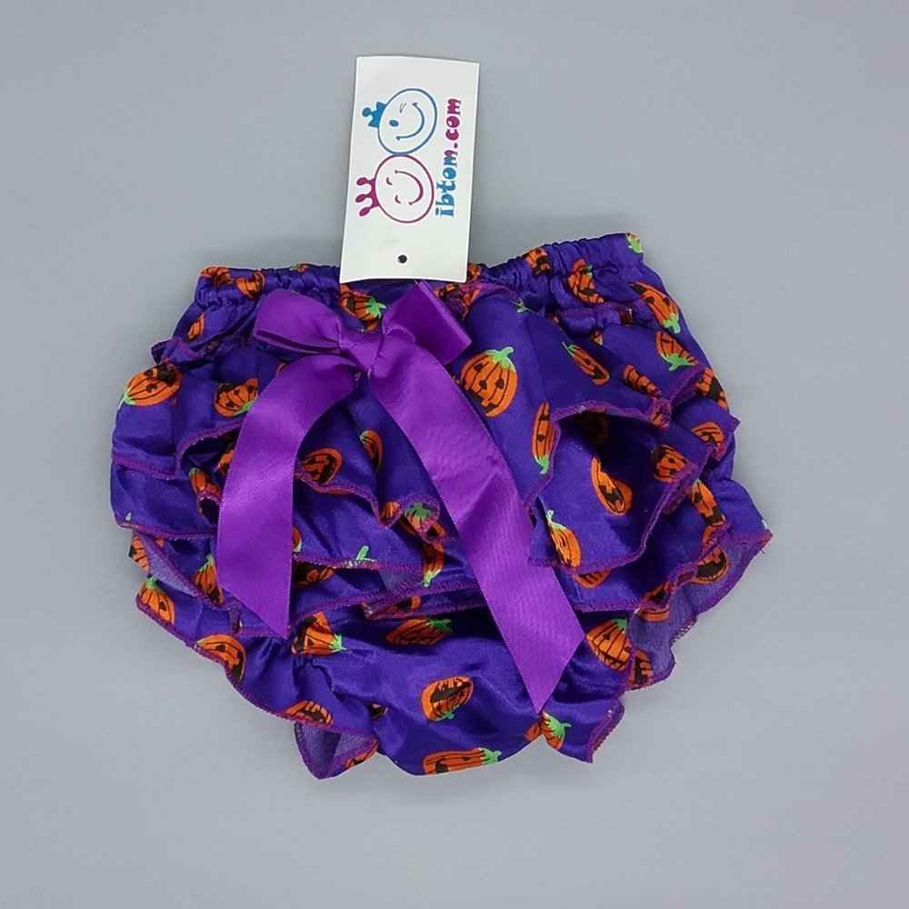 Ibtom Halloween Ruffles and Bow Diaper Cover